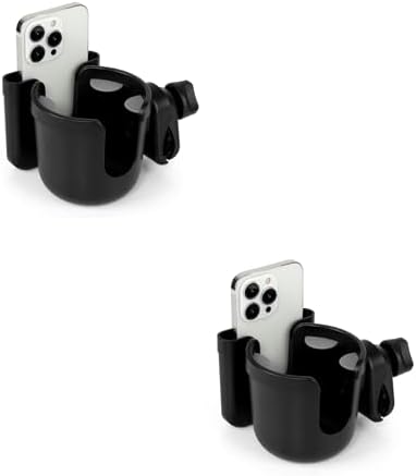 Accmor 2-in-1 Walker Cup Holder with Phone Holder, Wheelchair Cup Holder, Rollator Cup Holder, Cup Phone Holder for Walker, Wheelchair, Rollator, Mobility Scooter