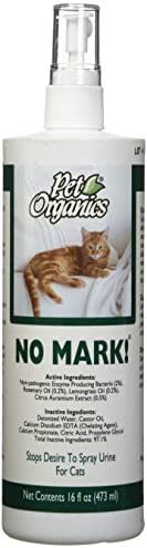 NaturVet Pet Organics No Mark Cat Spray – Helps Deter Cats from Urine Marking – for Indoor/Outdoor Use, Housetraining – Simulated Pheromones, Mist Sprayer – 16 Fl. Oz.