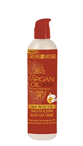 Creme of Nature with Argan Heat Protector Smooth's Shine Blow Out Creme, 8.45 Ounce (Pack of 12)
