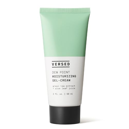 Versed Dew Point Gel Moisturizer For Face - Antioxidant-Rich Gel Cream with Green Tea Extract + Aloe Leaf Juice - Fast Absorbing, Non-Greasy Hybrid Facial Cream for Dry Skin, Vegan (2 fl oz)