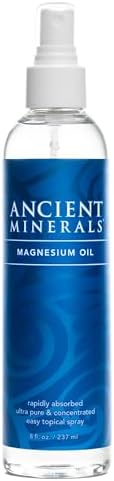 Ancient Minerals Magnesium Oil Spray Bottle of Pure Genuine Zechstein Magnesium Chloride - Topical Magnesium for Skin Application (8oz)