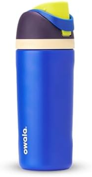Owala Kids FreeSip Insulated Stainless Steel Water Bottle with Straw for Sports, Travel, and School, BPA-Free Sports Water Bottle, 16 oz, Celestial Sphere