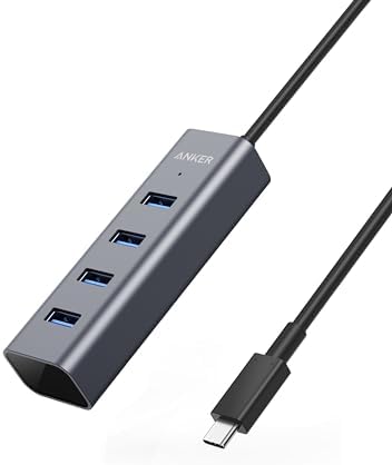 Anker USB C Hub, Aluminum USB C Adapter with 4 USB 3.0 Ports, for MacBook Pro 2018/2017, ChromeBook, XPS, Galaxy S9/S8, and More