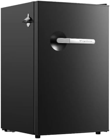 Frigidaire, 4.5 Cu. Ft. Retro Series Compact Refrigerator, Built-In Side Bottle Opener, Onyx