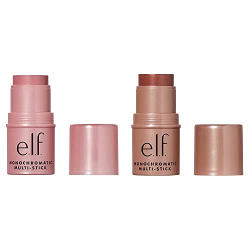 e.l.f. Monochromatic Multi Stick, Luxuriously Creamy & Blendable Color, For Eyes, Lips & Cheeks and e.l.f. Monochromatic Multi Stick, Luxuriously Creamy & Blendable Color, For Eyes, Lips & Cheeks
