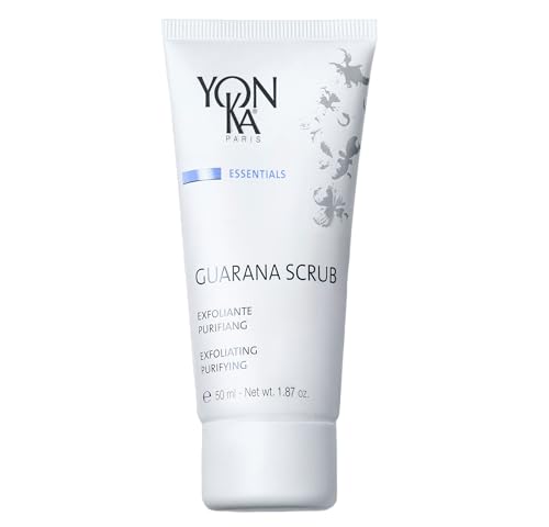 Yon-Ka Guarana Facial Scrub 50ml | Gentle Facial Detoxifying Scrub with 2 Sizes of Granules | Rice Microbeads and Guarana | Cleanses, Polishes and Purifies | Normal to Oily Skin | 98% Natural Origin