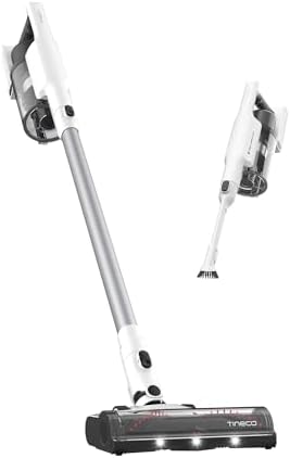 Tineco A20 Cordless Stick Vacuum Cleaner, Powerful Suction, 3 Modes for Multi-Level Messes, 1L Larger Dustbin, Ergonomic Dual-Handle Design, Wall-Mount Dock, LED Headlight