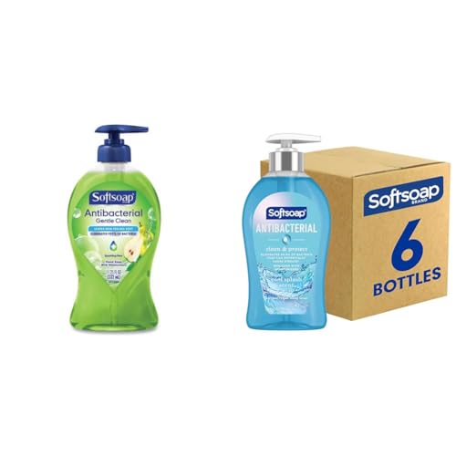 Softsoap Antibacterial & Clean & Protect Hand Soaps, Sparkling Pear & Cool Splash Scents, 11.25oz, 6 Packs
