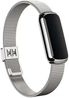 Fitbit Luxe Platinum Stainless Steel Mesh Accessory Band, Official Product, One Size