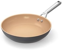 Ninja Extended Life 24cm Ceramic Frying Pan, Non-Stick (No PFAs, PFOAs, Lead or Cadmium), Induction Compatible, Stainless Steel Handle, Oven Safe to 285°C, Terracotta & Grey, CW90024UK