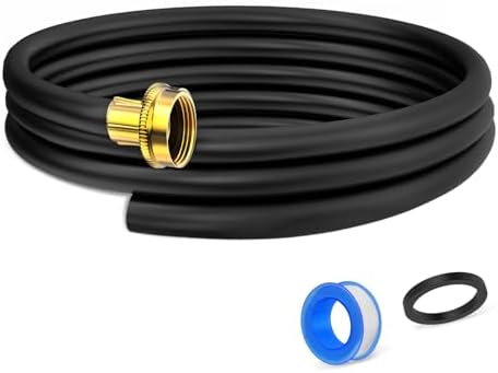 8FT Dehumidifier Drain Hose with 3/4 Inch FHT Connector, featuring Rust-Resistant Brass Fittings for Leak-Proof Connection, Perfectly Compatible with Most Dehumidifier Brands(7 Length Options)