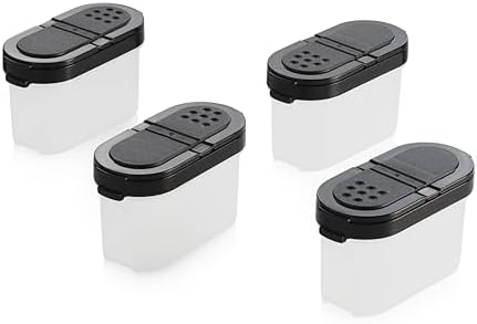 Tupperware Small Spice Shakers, Set of 4, Keeps Dry Herbs and Spices Fresh, BPA-Free, Dishwasher Safe