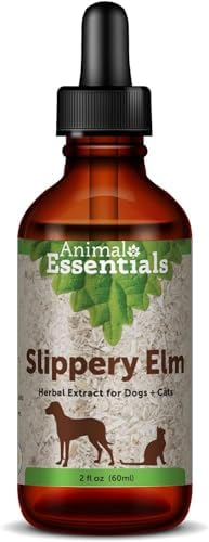 Animal Essentials Slippery Elm - Herbal Extract for Dogs and Cats, Promotes Healthy Digestion, Bowel Function, Certified Organic Herbs, All Natural, Respiratory Health, Liquid Formula - 2 Fl Oz
