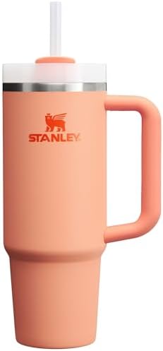 Stanley Quencher H2.0 Tumbler with Handle and Straw 30 oz | Flowstate 3-Position Lid | Cup Holder Compatible for Travel | Insulated Stainless Steel Cup | BPA-Free | Nectarine