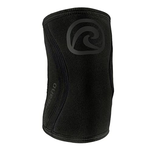Rehband Elbow 5mm Compression Sleeve, Neoprene Elbow Sleeves for Weightlifting, Anatomical Design, Non-Slip & Close Fitting, Elbow Support Unisex, Colour:Carbon/Black, Size:XX-Large