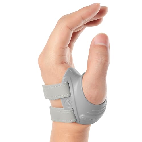 FORTEMOTUS CMC Thumb Brace, Upgrade Thumb Splint for CMC Joint Pain Relief and Support, Osteoarthritis, Tendonitis, Arthritis, CMC Joint Thumb Arthritis Brace: for Women Men (Grey, Left Hand, Small)