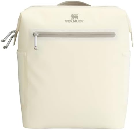 Stanley All Day Madeleine Midi Backpack Soft Cooler 14.8 qt | 20 Can Cooler with Handle and Shoulder Straps | 24 Hour Cooling | Insulated Travel Bag with Zipper | BPA-Free | Cream