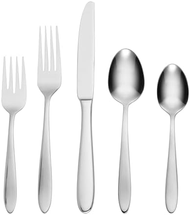 Oneida B336045A Mooncrest 45-Piece Flatware Set, Service for 8,Silver,45 Piece