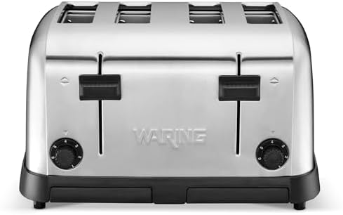 Waring (WCT708) Four-Compartment Pop-Up Toaster, Silver