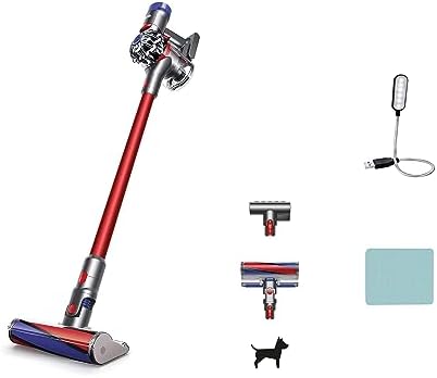 Dyson V8 Fluffy Cordless Stick Vacuum Cleaner, Red + Accessories