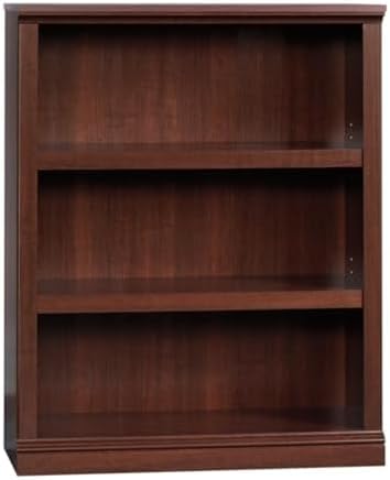 Sauder Miscellaneous Storage 3 Bookcase/Book Shelf, L: 35.28" x W: 13.23" x H: 43.78", Select Cherry finish