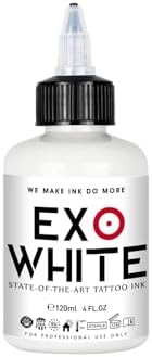Xtreme EXO White Tattoo Ink - Brilliant Highlights and Dimension, Luminous for Stunning Contrast - Sterile, Vegan, High Pigment Load for Intense Coverage (4 oz)