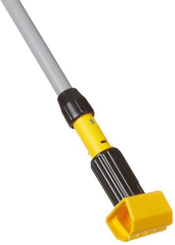Rubbermaid Commercial Products Gripper 60" Vinyl-Coated Aluminum Wet Mop Handle, Gray, for Professional/Industrial Floor Cleaning, Compatible with 5" Headband Mops