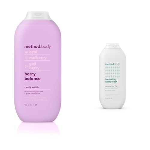 Method Body Wash, Berry Balance & Hydrating Coconut Milk, Paraben & Phthalate Free, 18 oz (Pack of 2)