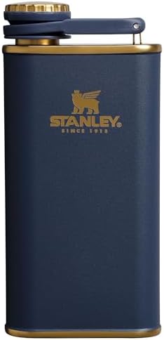 Stanley Classic Flask 8oz with Never-Lose Cap, Wide Mouth Stainless Steel Hip Flask