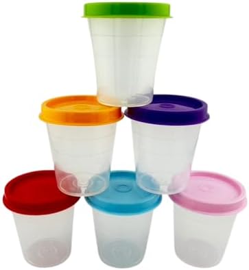 Tupperware Tupper Minis 2oz / 60ml Midgets Container Assorted Color Seal Set of 6