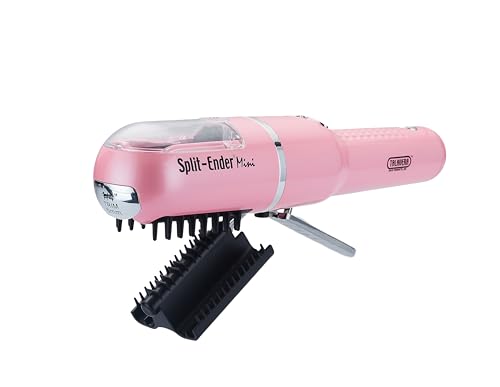 Split Ender Mini – Original Cordless Split End Hair Trimmer for Dry, Damaged, Brittle, Curly, Frizzy, or Straight Hair – Battery Operated Home Styling Tool for Split Ends (Light Pink)