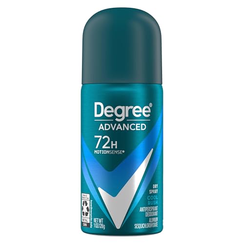 Degree advanced 72H Men's Cool Rush Deodorant antiperspirant 1.0 oz travel spray (12)