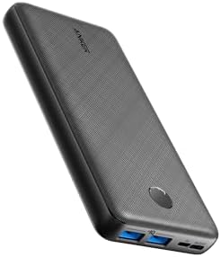 Anker Portable Charger, 325 Power Bank (PowerCore Essential 20K), 20,000mAh Battery Pack with PowerIQ Technology, USB-C Input and Output Ports for iPhone Series, AirPods, and More (Black)