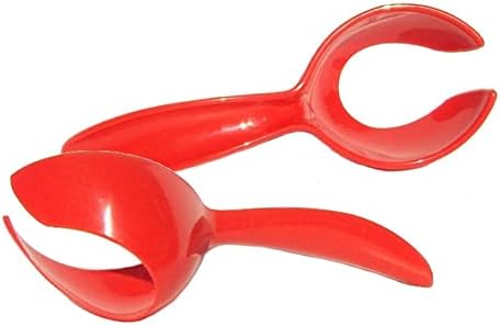 Tupperware Set of 2 Gadgets Egg Scoops Spoon Dippers Lifters Holiday Red