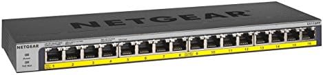 NETGEAR 16-Port Gigabit Ethernet Unmanaged PoE Switch (GS116PP) - with 16 x PoE+ @ 183W, Desktop/Rackmount, and ProSAFE Limited Lifetime Protection (Renewed)