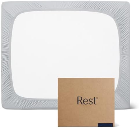 REST® Evercool®+ Fitted Sheet, Queen Size, Light Gray, 15" Deep (up to 18’’), Breathable Bedding for Hot Sleeper and Night Sweats, Bed Sheet with Ionic+ Self-Cleaning Silver Yarn for Sensitive Skin