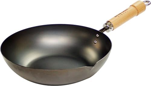 River Light Iron Frying Pan, Extreme Japan, 11.0 inches (28 cm), Induction Compatible, Made in Japan, Wok
