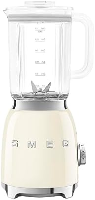 SMEG BLF03 Retro Style Blender – 600W Countertop Blender with 48 oz BPA-Free Jug, 3 Speeds + Pulse, Ice Crush & Smoothie Functions – 50s-Inspired Design-Cream