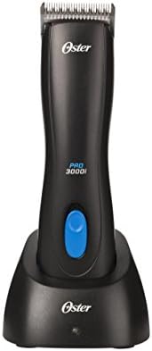 Oster Pro 3000i Cordless Pet Clippers with Size 10 CryogenX Blade (078003-100-000), 6.90 x 1.80 x 1.90 Inch, Black / Blue