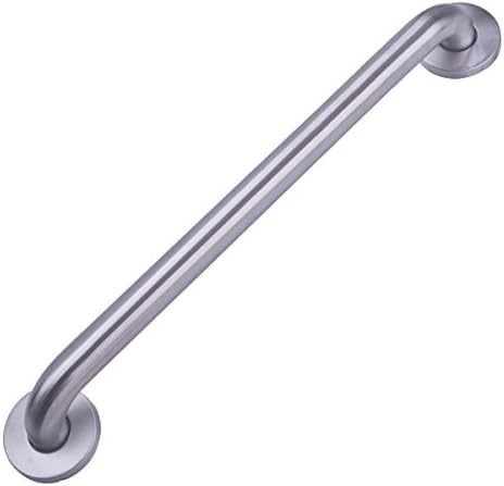 Amazon Basics Bathroom Handicap Safety Grab Bar, 24 Inch Length, 1.25 Inch Diameter, Holds up to 500LBs, ADA Compliant, Stainless Steel