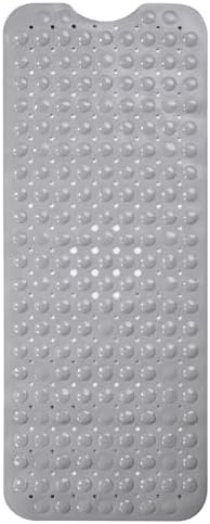 ENKOSI Large Non Slip Bathtub & Shower Mat - Extra Long 40 x 16 Inch, Anti Slip Bathmats for Bathroom Tub (40x16 Grey 1-Pack)