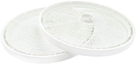 Nesco TR-2 White Plastic Round 15 1/2" Add-A-Trays to fit NESCO 1000 Series Food Dehydrators 2 Pack