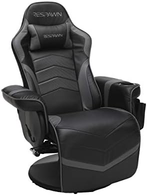 RESPAWN 900 Racing Style Gaming Recliner, Reclining Gaming Chair, in Gray RSP 900 GRY