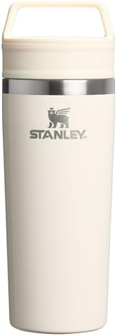 STANLEY Cafe To Go Travel Mug 16 oz | Leakproof Two-Part Drink Through Lid | Tumbler Cup for Coffee, Tea and Drinks | Insulated Stainless Steel Coffee Mug | BPA-Free | Cream Gloss