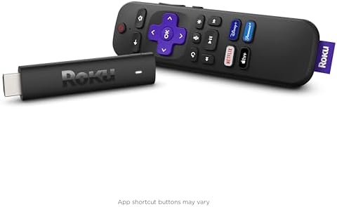 Roku Streaming Stick 4K | Portable Roku Streaming Device | 4K/HDR/D. Vision, Roku Voice Remote, Free & Live TV (Renewed)