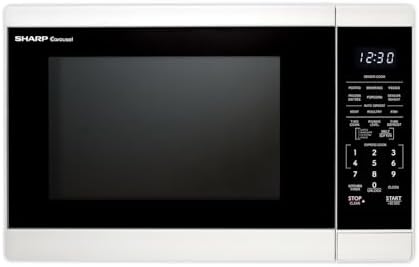 SHARP Countertop Microwave Oven with Removable 12.4" Carousel Turntable, 1100 Watt, 1.4 Cubic Feet, White