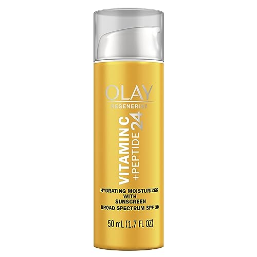 Olay Regenerist Vitamin C + Peptide 24 Face Moisturizer with Sunscreen, SPF 30, 1.7 oz + Whip Moisturizer Travel/Trial Size Gift Set