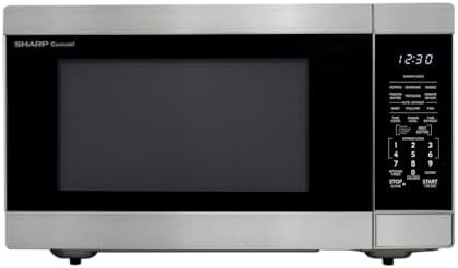 SHARP Countertop Microwave Oven with Removable 16.5" Carousel Turntable, 1200 Watt, 2.2 Cubic Feet, Stainless Steel