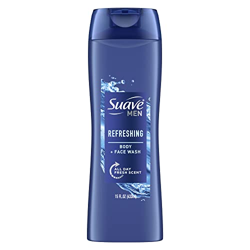 Suave Men Body Wash Refresh Fragrance Bodywash and Shower Gel 15 oz