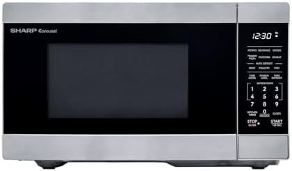 SHARP Countertop Microwave Oven with Removable 10.6" Carousel Turntable, 900 Watt, 0.9 Cubic Feet, Stainless Steel